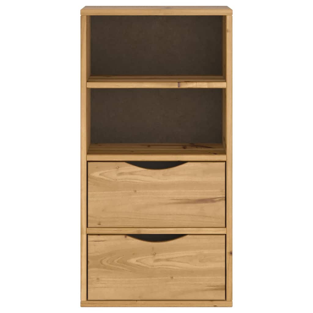 Bijzetkast met lades 40x24x79 cm massief grenenhout