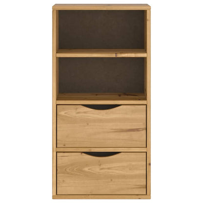 Bijzetkast met lades 40x24x79 cm massief grenenhout