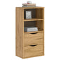 Bijzetkast met lades 40x24x79 cm massief grenenhout