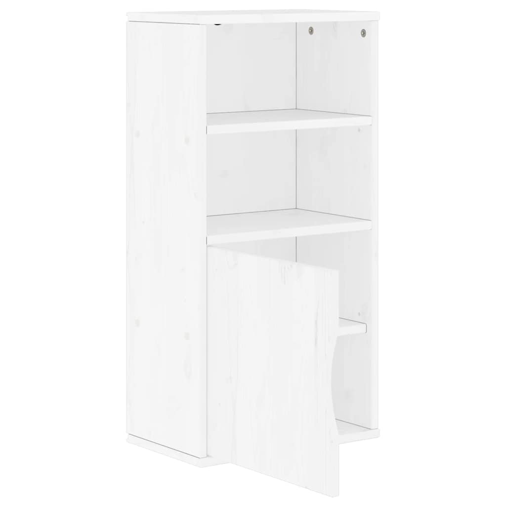 Bijzetkast ODDA 40x24x79 cm massief grenenhout wit