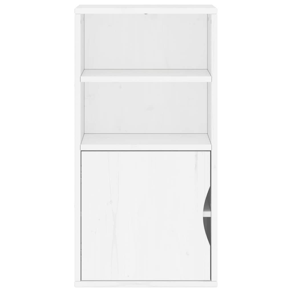 Bijzetkast ODDA 40x24x79 cm massief grenenhout wit