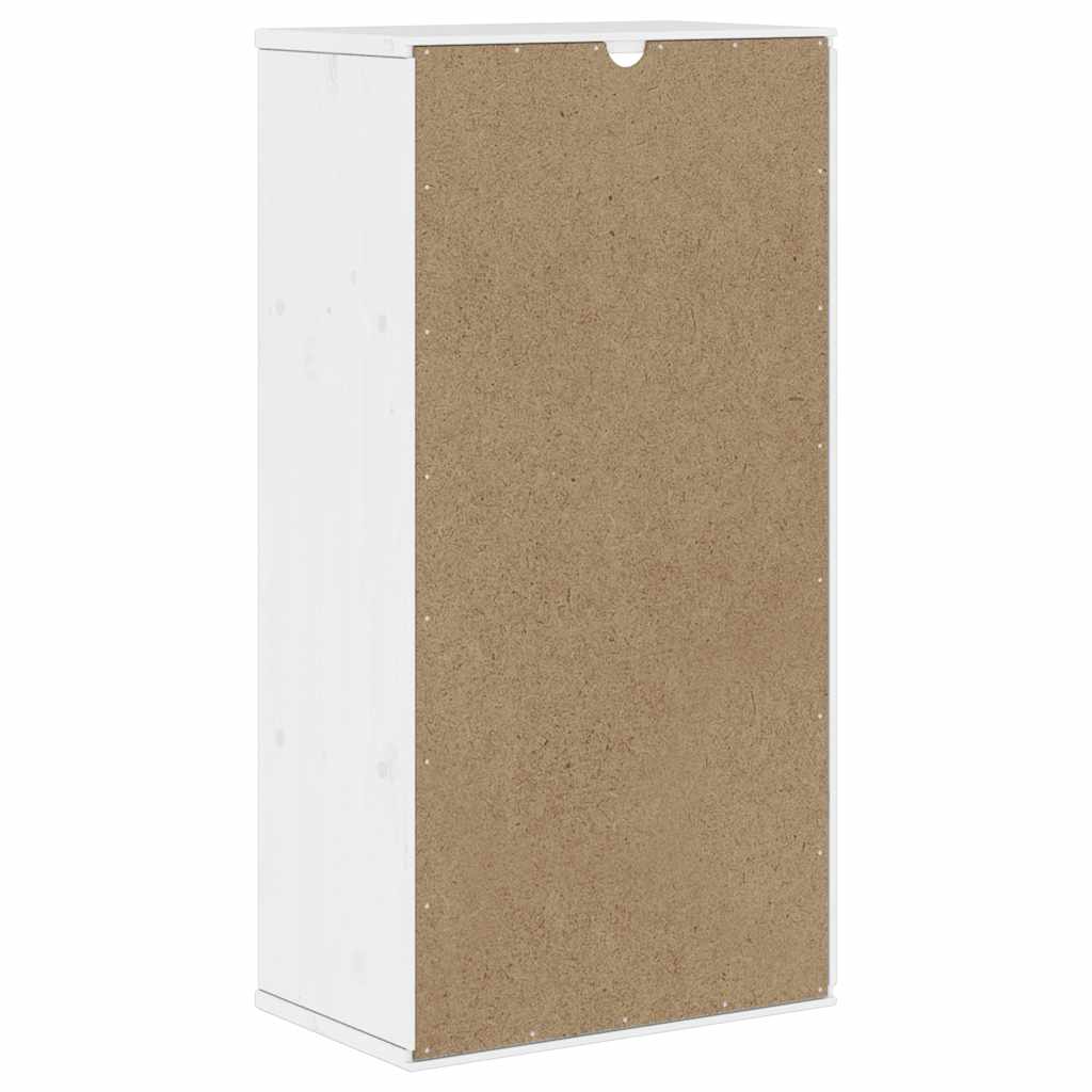 Bijzetkast ODDA 40x24x79 cm massief grenenhout wit