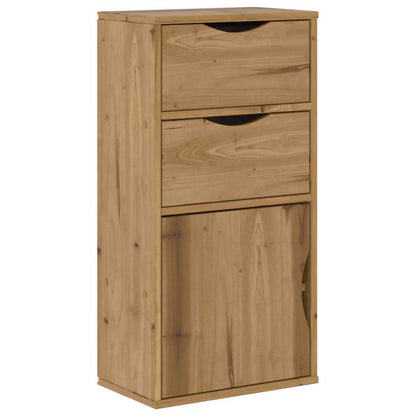 Bijzetkast met lades 40x24x79 cm massief grenenhout