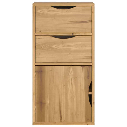Bijzetkast met lades 40x24x79 cm massief grenenhout