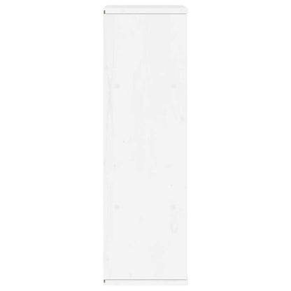 Bijzetkast met lades wit 40x24x79 cm massief grenenhout