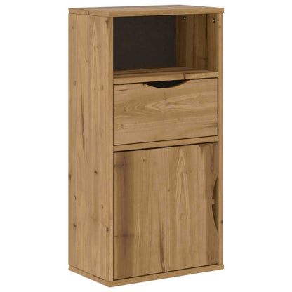 Bijzetkast met lade 40x24x79 cm massief grenenhout