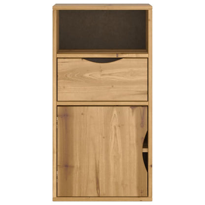 Bijzetkast met lade 40x24x79 cm massief grenenhout