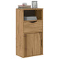 Bijzetkast met lade 40x24x79 cm massief grenenhout