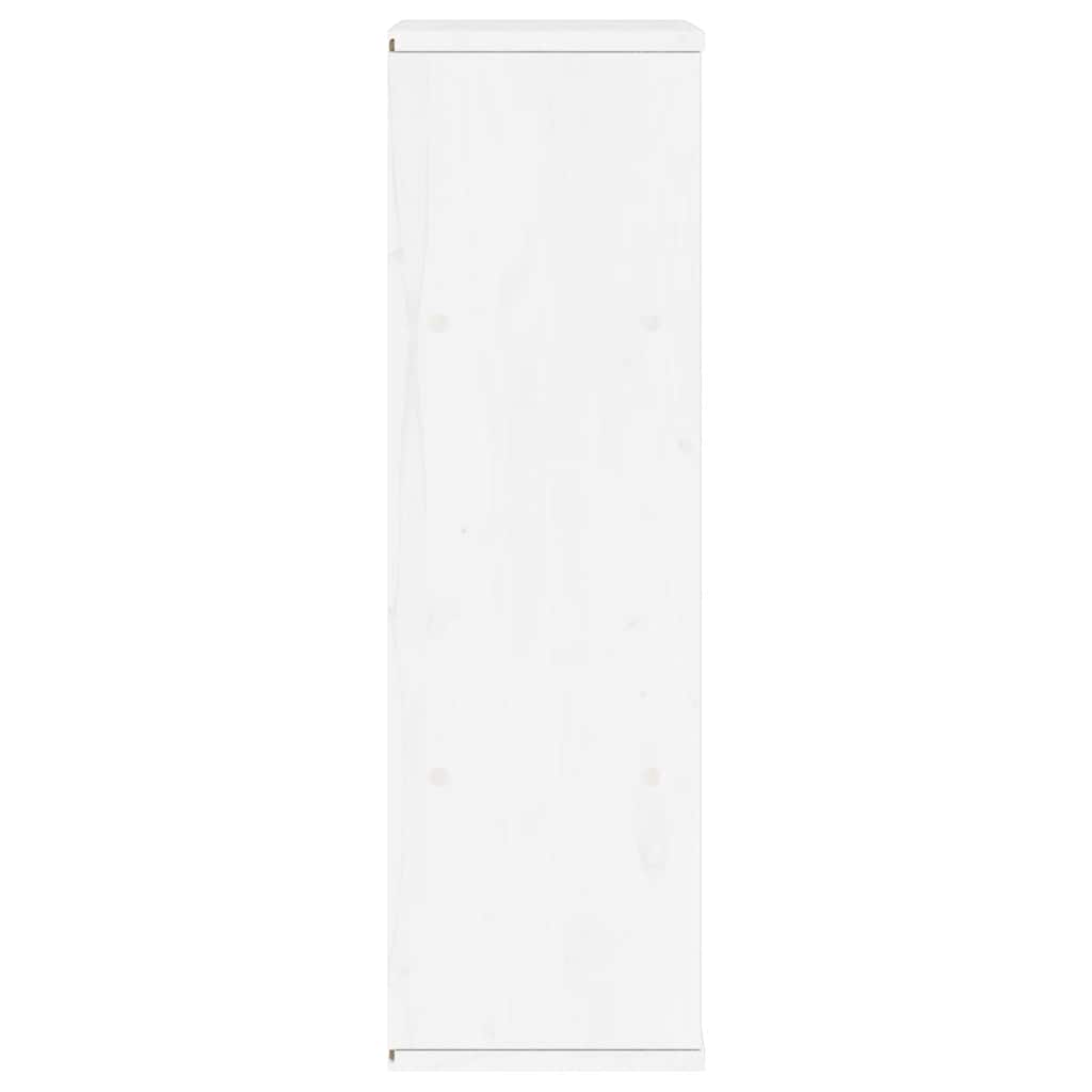 Bijzetkast met lade ODDA 40x24x79 cm massief grenenhout wit
