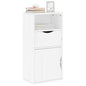 Bijzetkast met lade ODDA 40x24x79 cm massief grenenhout wit