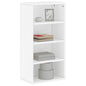 Bijzetkast ODDA 40x24x79 cm massief grenenhout wit