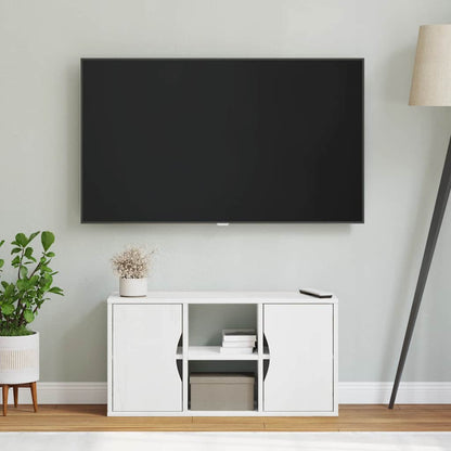 Tv-meubel ODDA 79x24x40 cm massief grenenhout wit