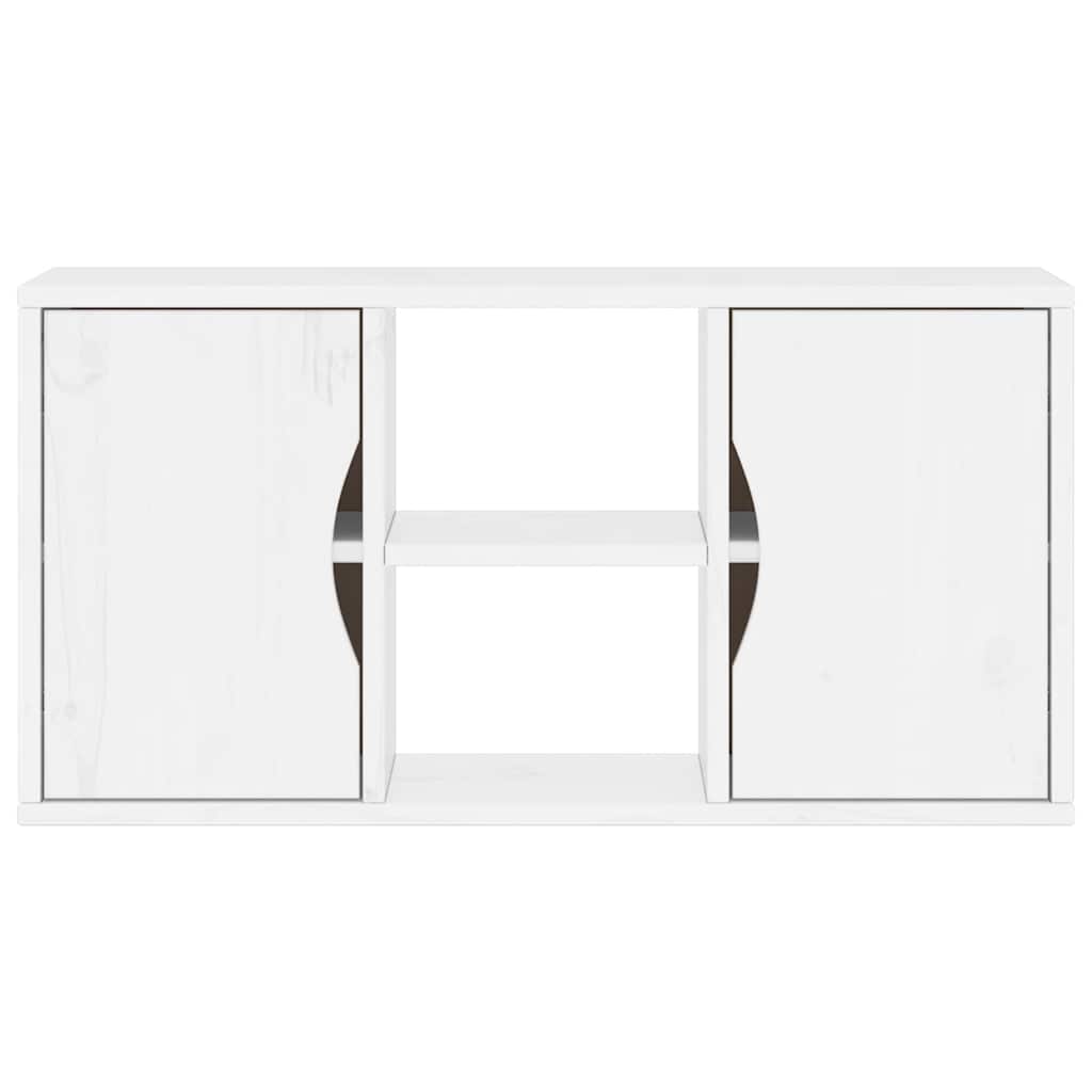 Tv-meubel ODDA 79x24x40 cm massief grenenhout wit