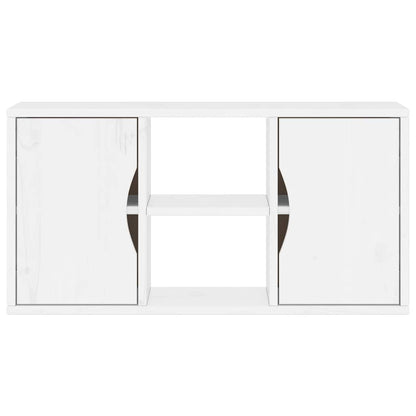 Tv-meubel ODDA 79x24x40 cm massief grenenhout wit