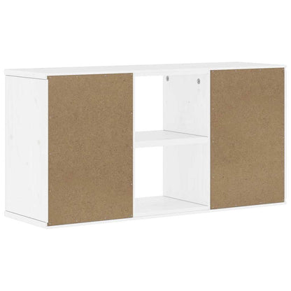 Tv-meubel ODDA 79x24x40 cm massief grenenhout wit