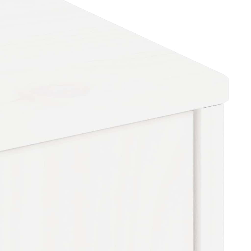 Tv-meubel ODDA 79x24x40 cm massief grenenhout wit