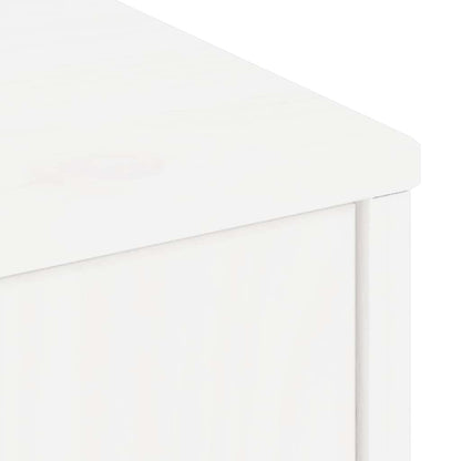 Tv-meubel ODDA 79x24x40 cm massief grenenhout wit