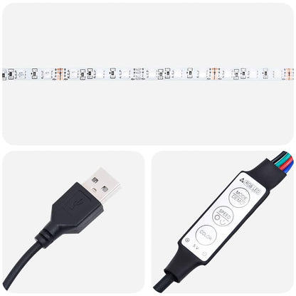 Tv-meubel met LED-verlichting 75x35,5x25 cm sonoma eikenkleurig
