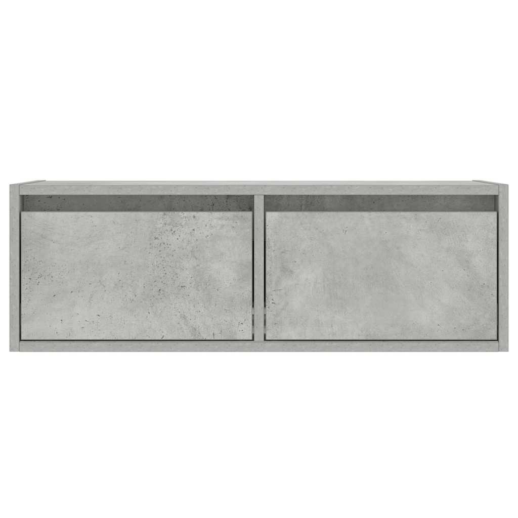 Tv-meubel met LED-verlichting 75x35,5x25 cm betongrijs
