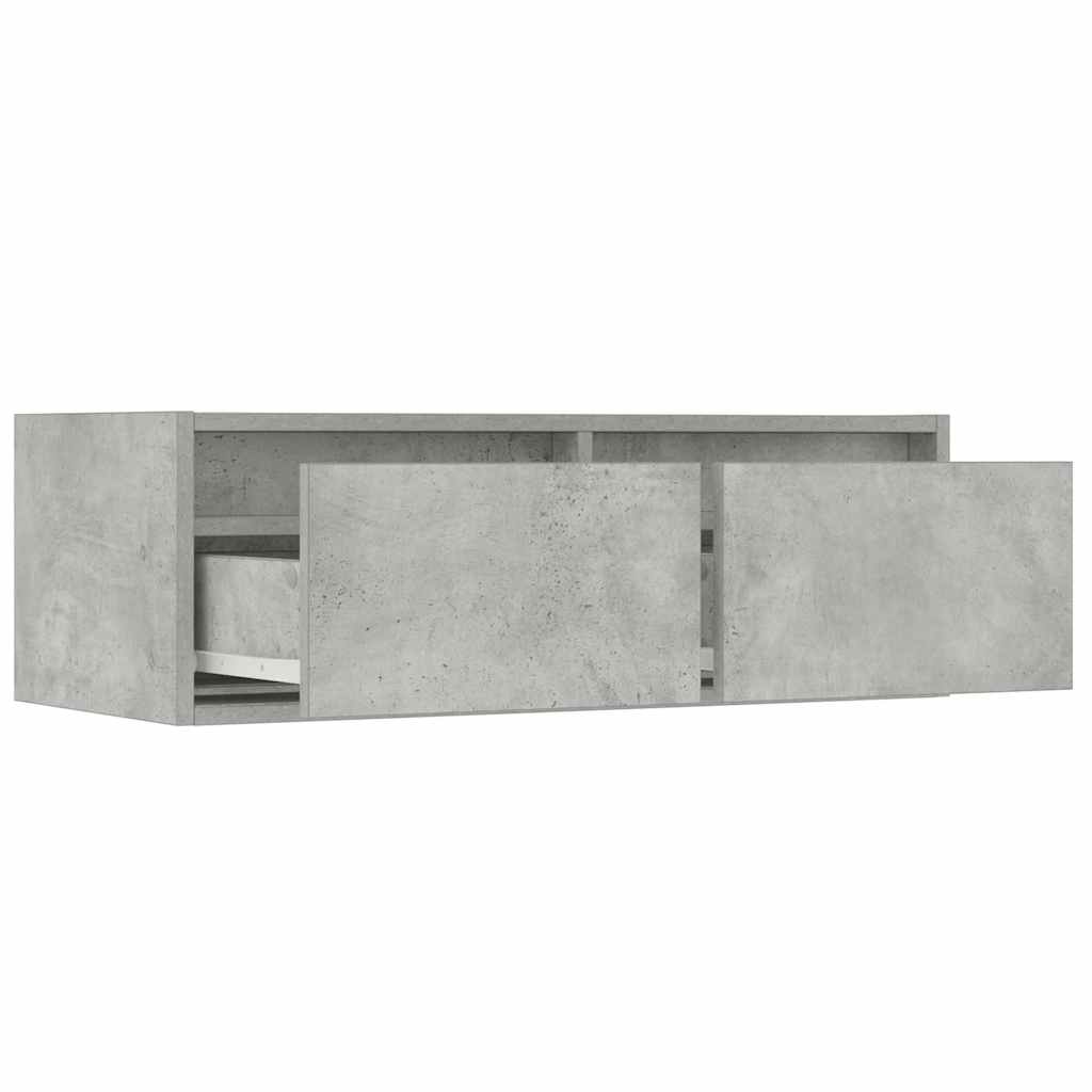 Tv-meubel met LED-verlichting 75x35,5x25 cm betongrijs