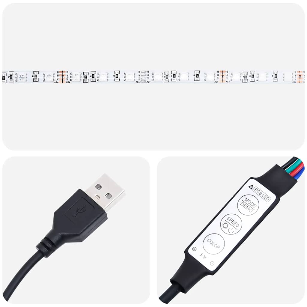 Tv-meubel met LED-verlichting 75x35,5x25 cm grijs sonoma eiken