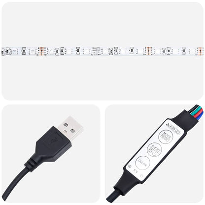 Tv-meubel met LED-verlichting 75x35,5x25 cm grijs sonoma eiken