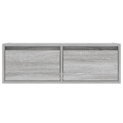 Tv-meubel met LED-verlichting 75x35,5x25 cm grijs sonoma eiken
