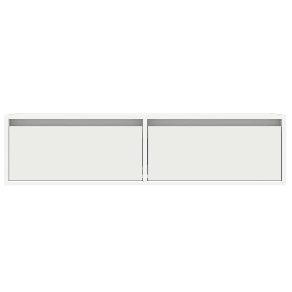 Tv-meubel met LED-verlichting 100X35,5x25 cm wit
