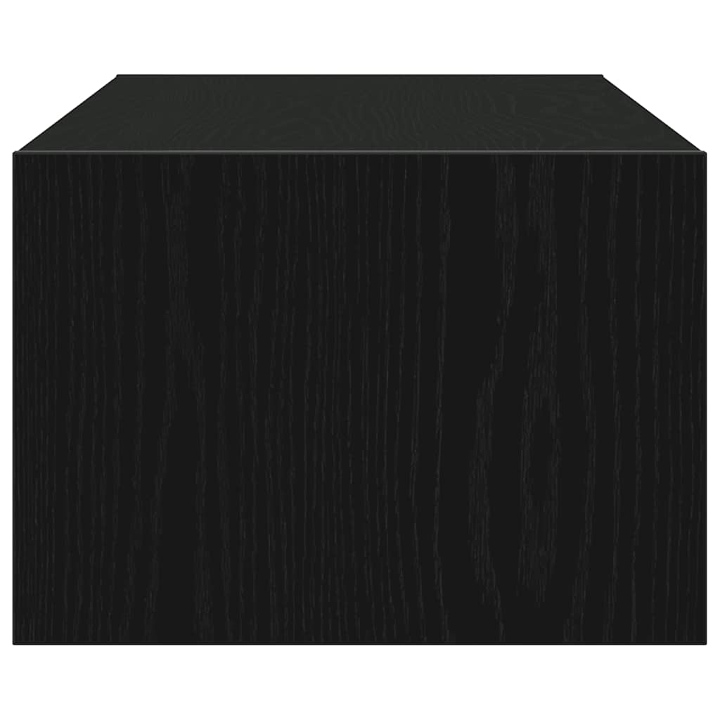 Tv-meubel met LED-verlichting 100X35,5x25 cm zwart eikenkleurig