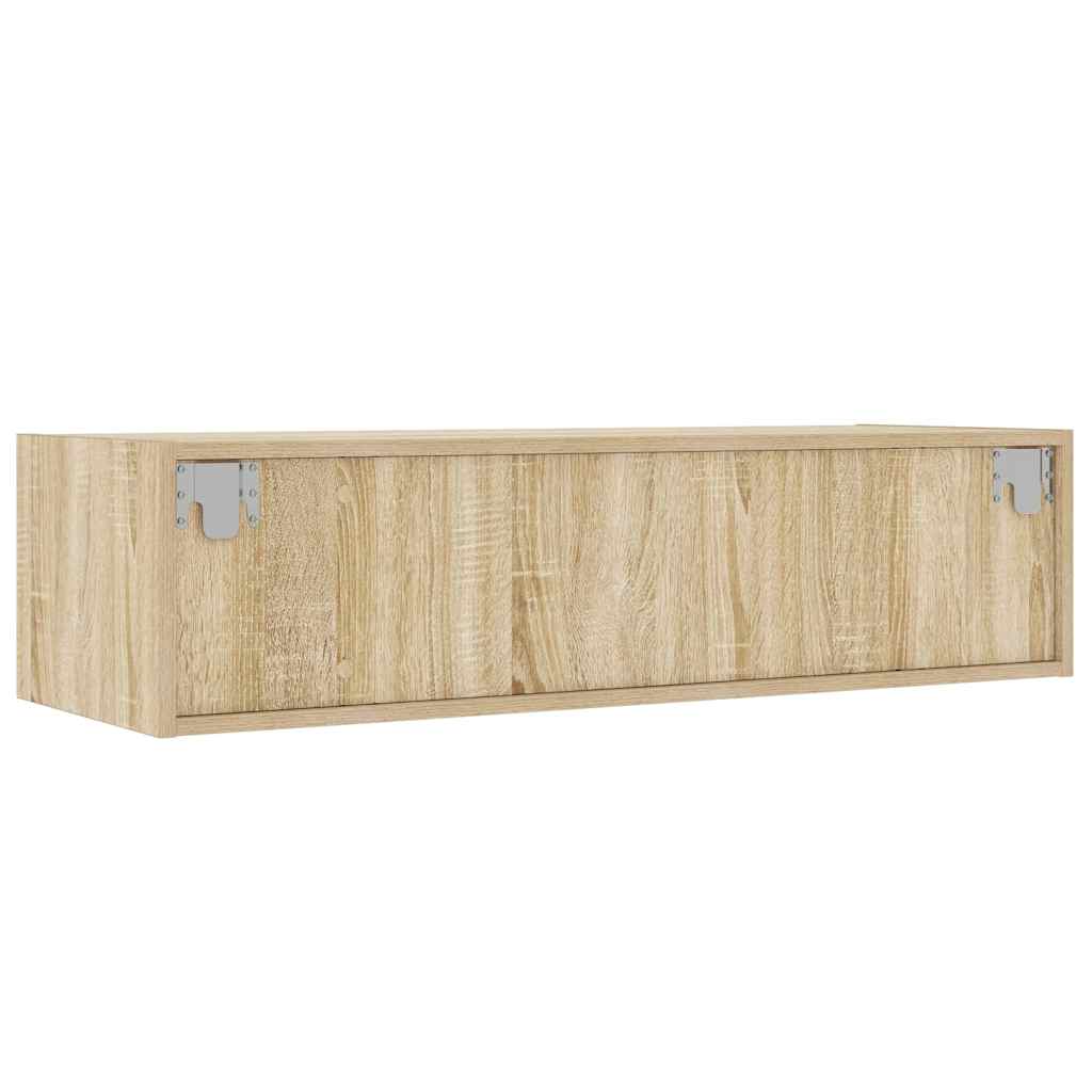 Tv-meubel LED-verlichting 100X35,5x25 cm sonoma eikenkleurig