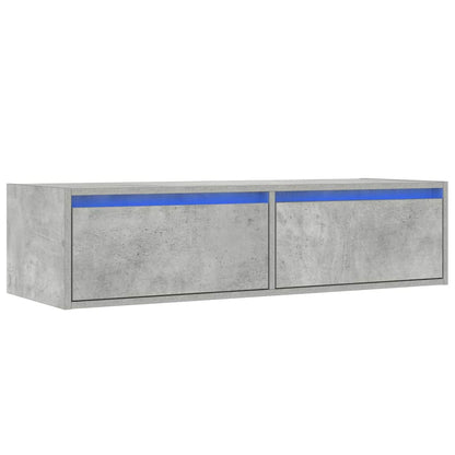 Tv-meubel met LED-verlichting 100X35,5x25 cm betongrijs