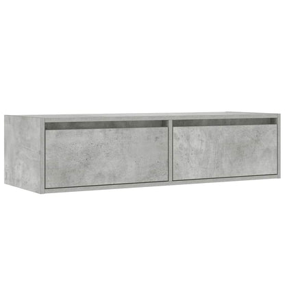 Tv-meubel met LED-verlichting 100X35,5x25 cm betongrijs