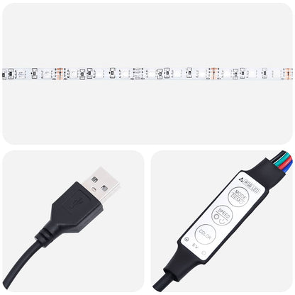 Tv-meubel met LED-verlichting 100X35,5x25 cm grijs sonoma eiken