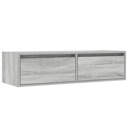 Tv-meubel met LED-verlichting 100X35,5x25 cm grijs sonoma eiken