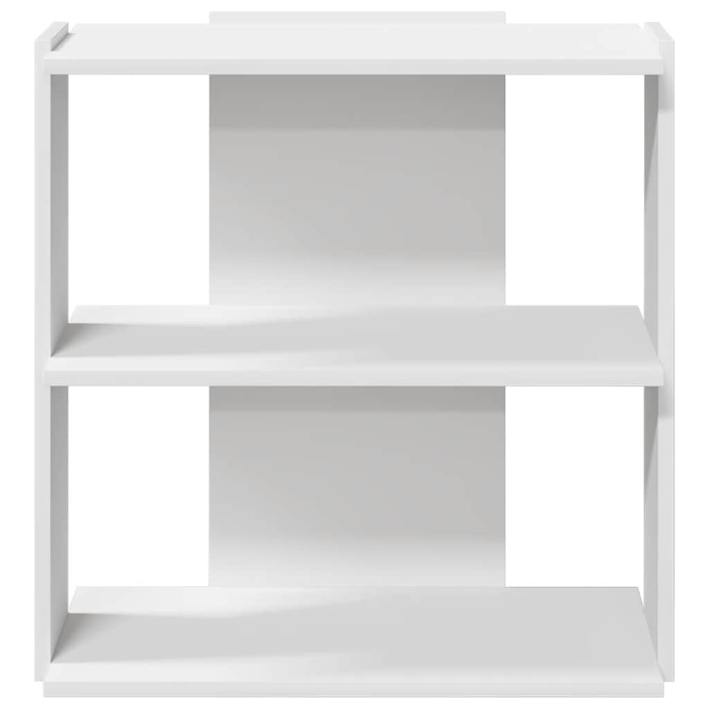 Boekenkast 3-laags 60x30x60 cm bewerkt hout wit