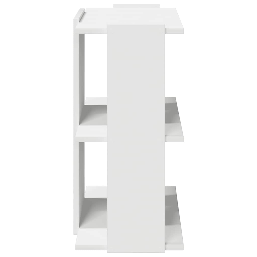 Boekenkast 3-laags 60x30x60 cm bewerkt hout wit