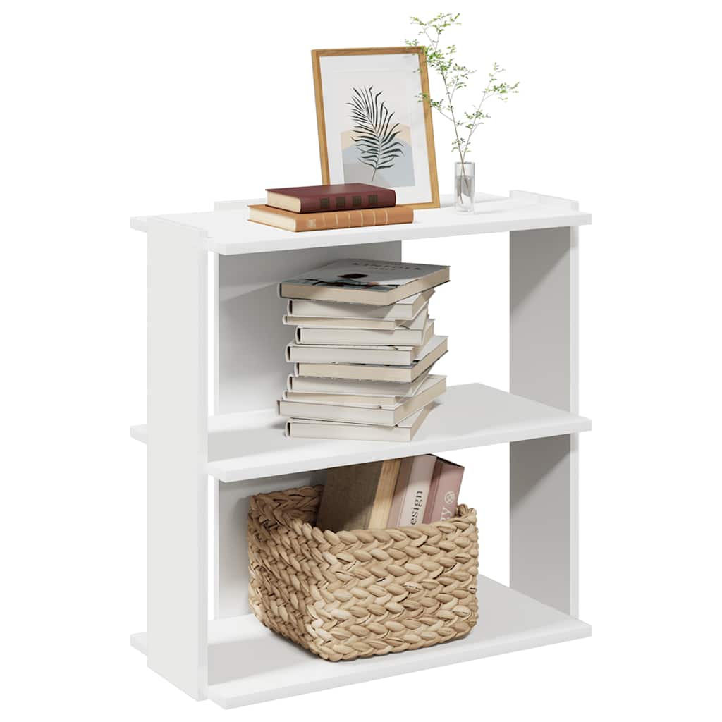 Boekenkast 3-laags 60x30x60 cm bewerkt hout wit