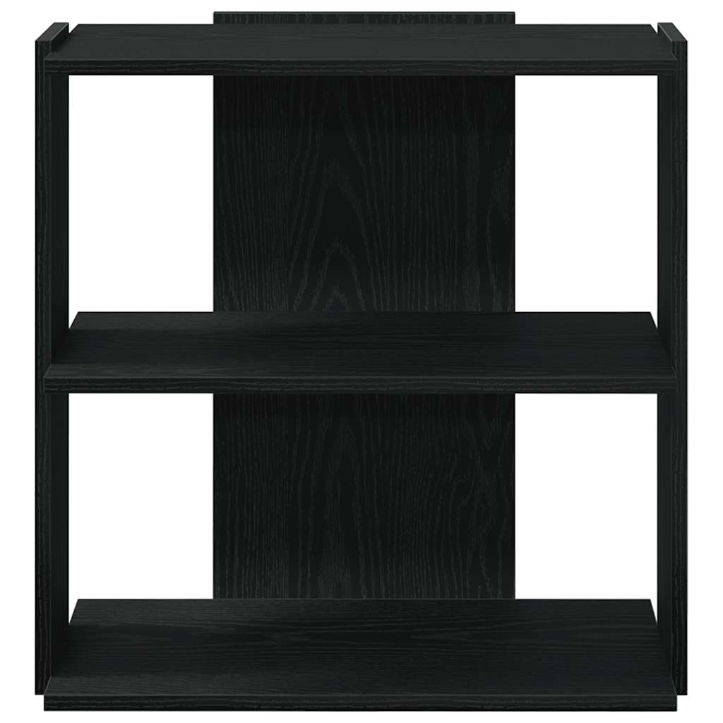 Boekenkast 3-laags 60x30x60 cm bewerkt hout zwart