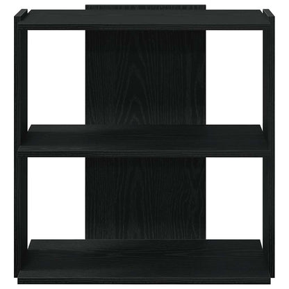 Boekenkast 3-laags 60x30x60 cm bewerkt hout zwart