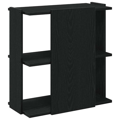 Boekenkast 3-laags 60x30x60 cm bewerkt hout zwart