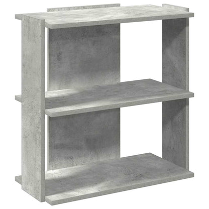 Boekenkast 3-laags 60x30x60 cm bewerkt hout betongrijs