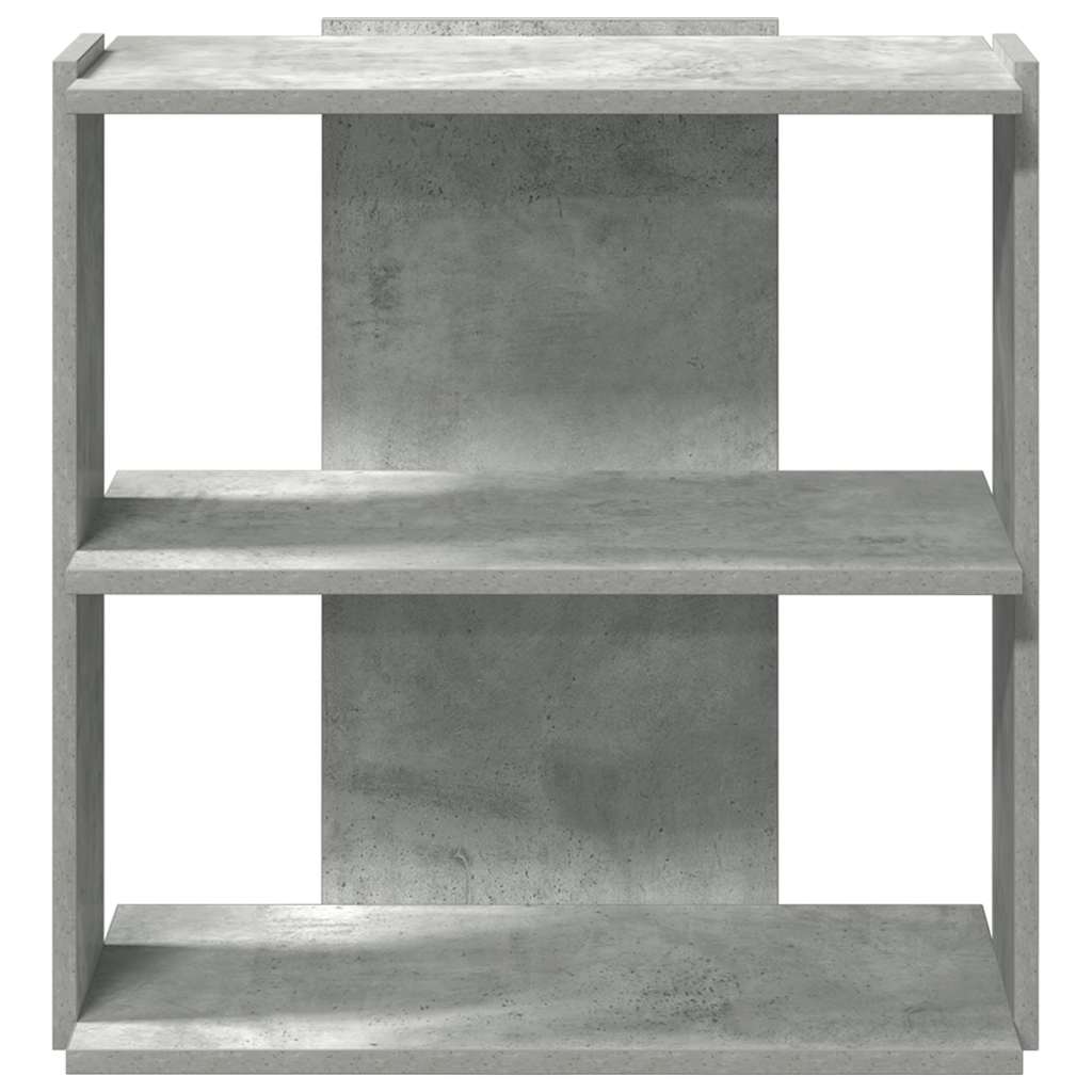 Boekenkast 3-laags 60x30x60 cm bewerkt hout betongrijs
