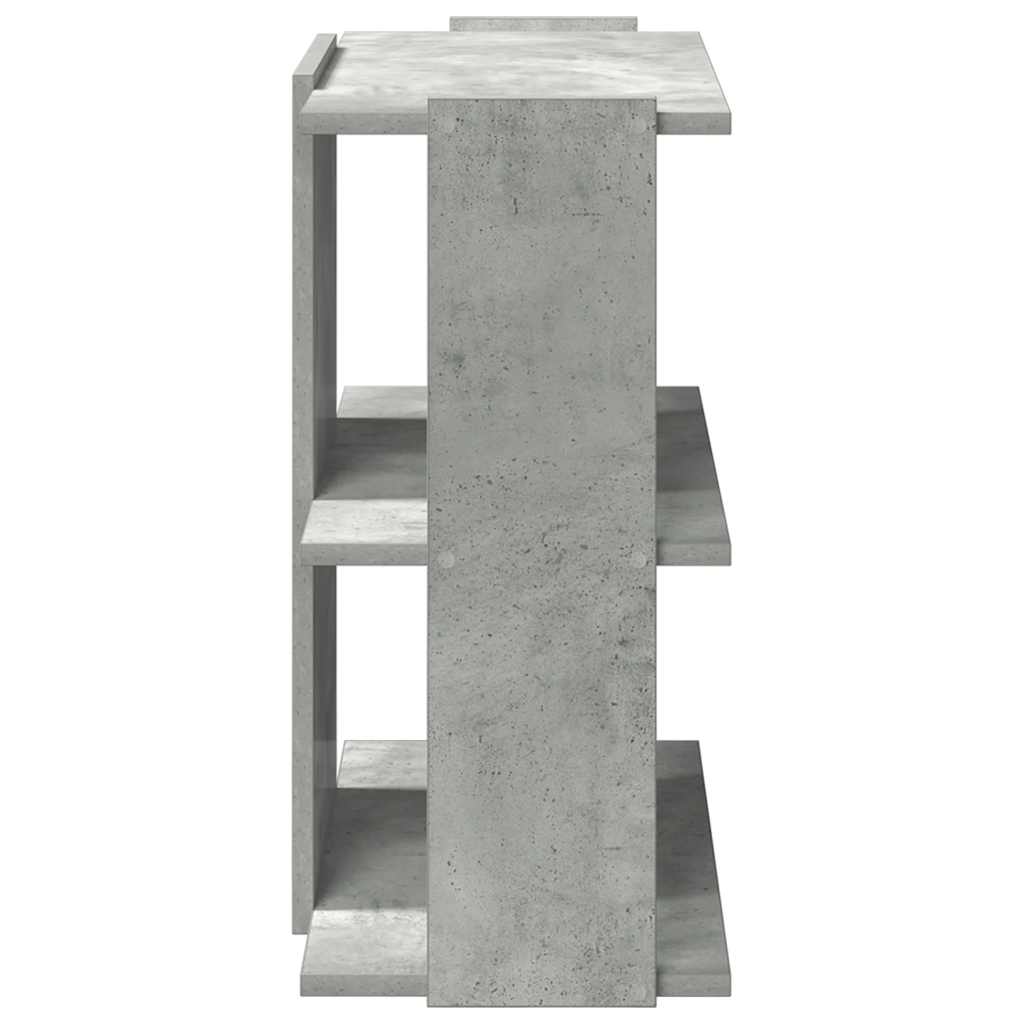 Boekenkast 3-laags 60x30x60 cm bewerkt hout betongrijs