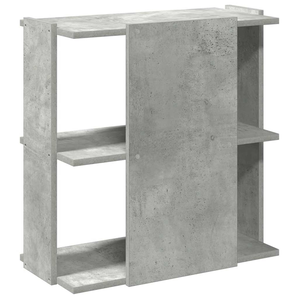 Boekenkast 3-laags 60x30x60 cm bewerkt hout betongrijs