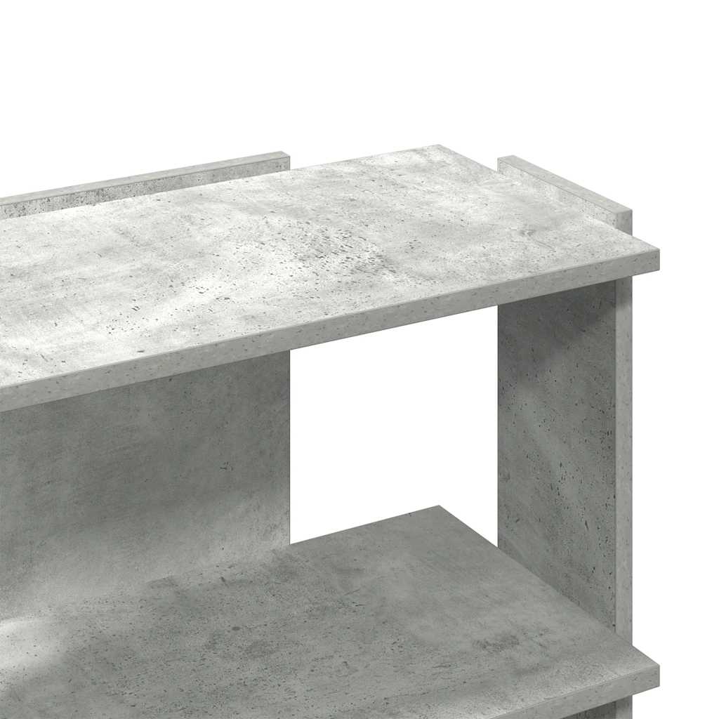 Boekenkast 3-laags 60x30x60 cm bewerkt hout betongrijs