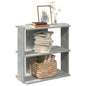 Boekenkast 3-laags 60x30x60 cm bewerkt hout betongrijs