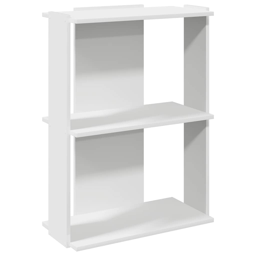 Boekenkast 3-laags 60x30x80 cm bewerkt hout wit