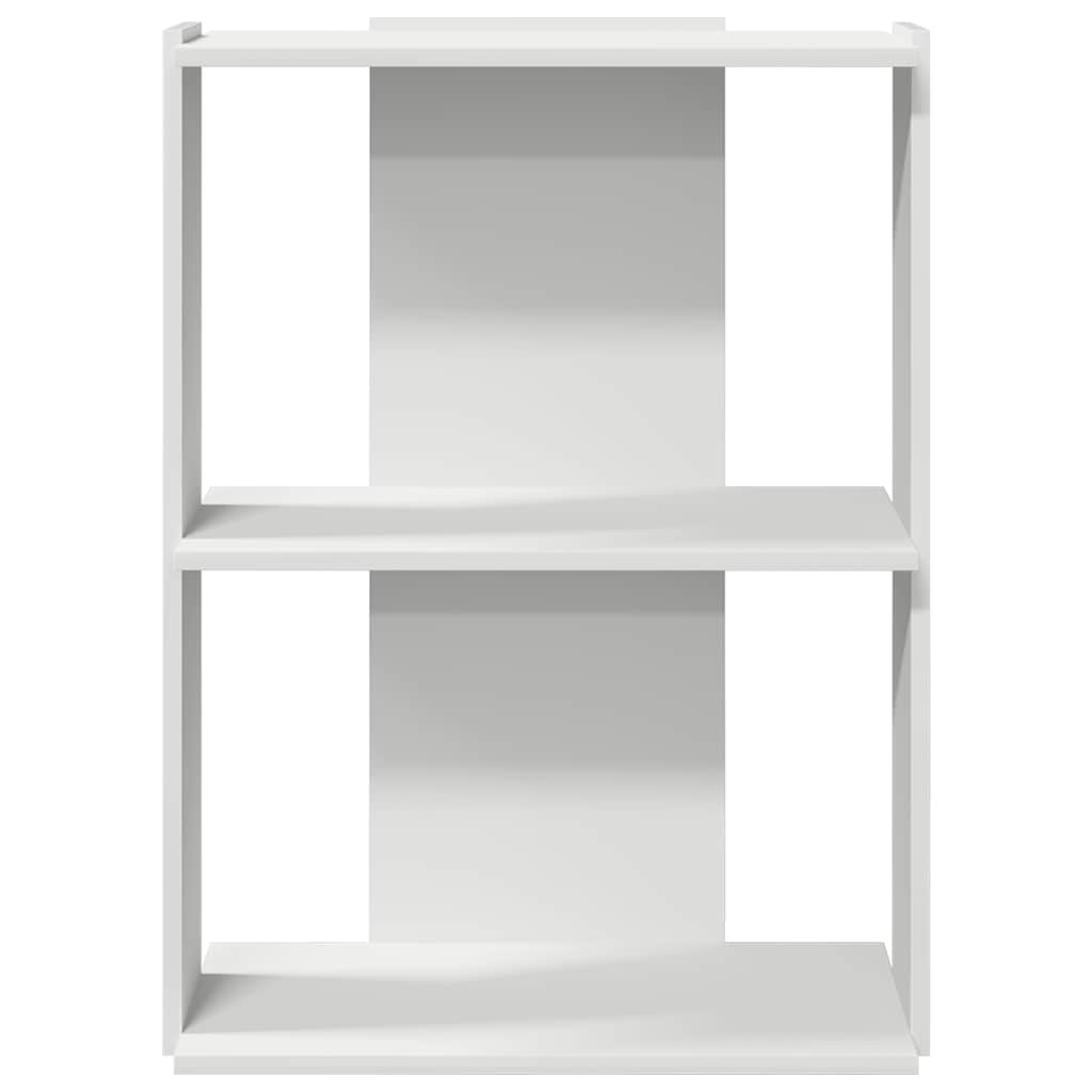 Boekenkast 3-laags 60x30x80 cm bewerkt hout wit