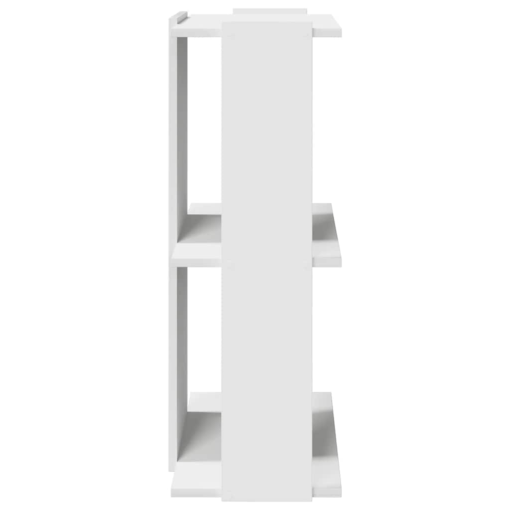Boekenkast 3-laags 60x30x80 cm bewerkt hout wit