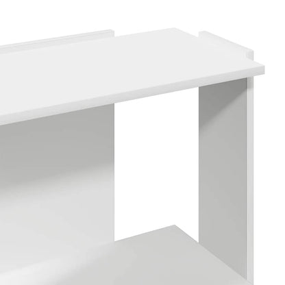 Boekenkast 3-laags 60x30x80 cm bewerkt hout wit